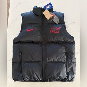 Nike NBA Miami Heat City Edition Puffer Vest Mens Size Medium